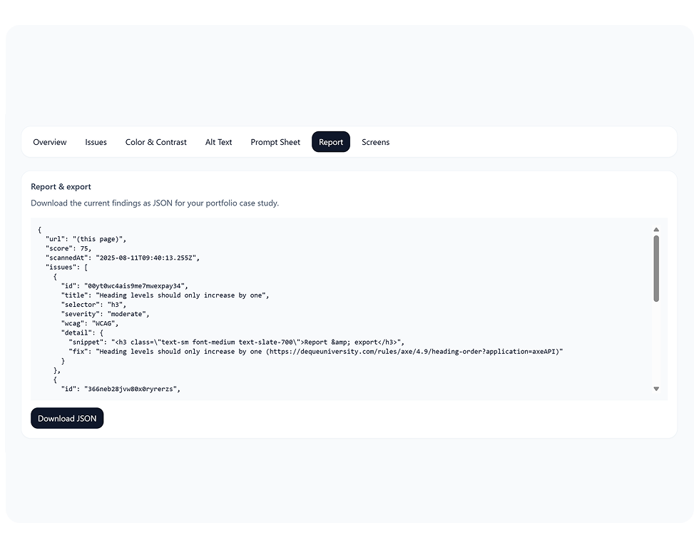 A11y Copilot — contrast preview against design tokens